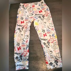 Zara Girls Mickey Mouse Sweatpants sz 9